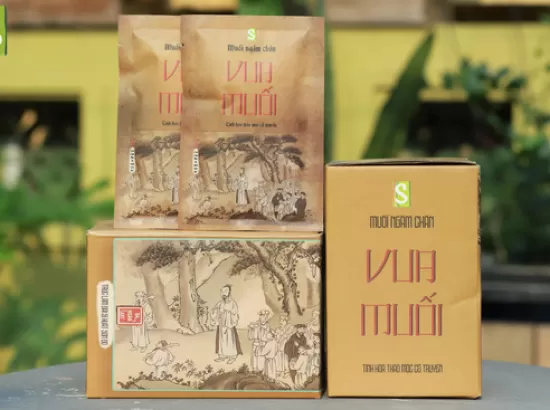 Gói muối ngâm chân Vua Muối (Hộp 10 gói x 50gram)